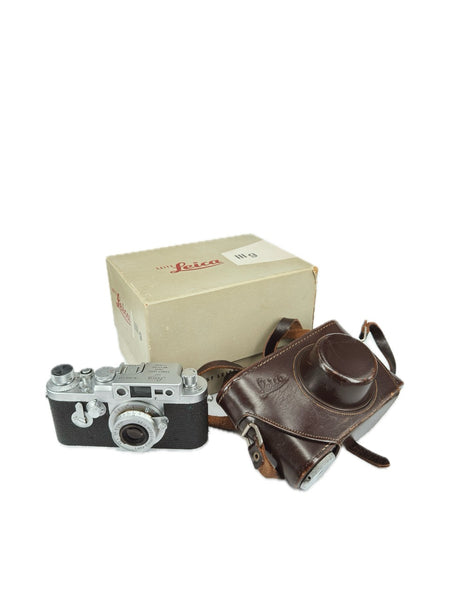 Leica IIIg with 5cm f3.5 Elmar and case and box