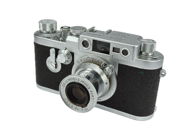 Leica IIIg with 5cm f3.5 Elmar and case and box