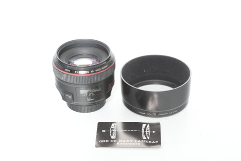 Canon EF 50mm f1.2 L with hood ES-78