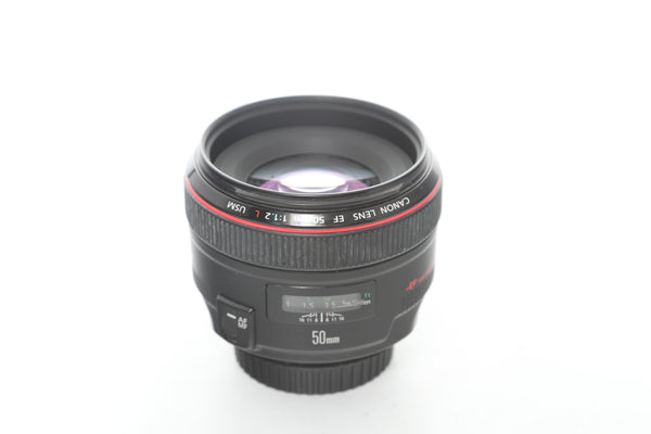 Canon EF 50mm f1.2 L with hood ES-78