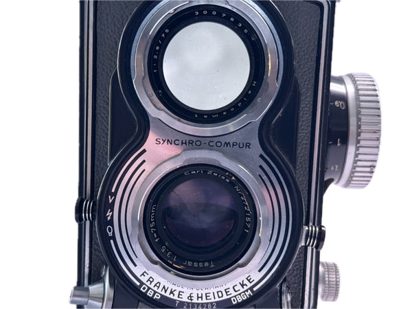Rolleiflex T 75mm with f3.5 and case - serviced June 2025