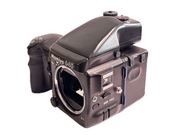 Mamiya 645 Pro with Prism and film back