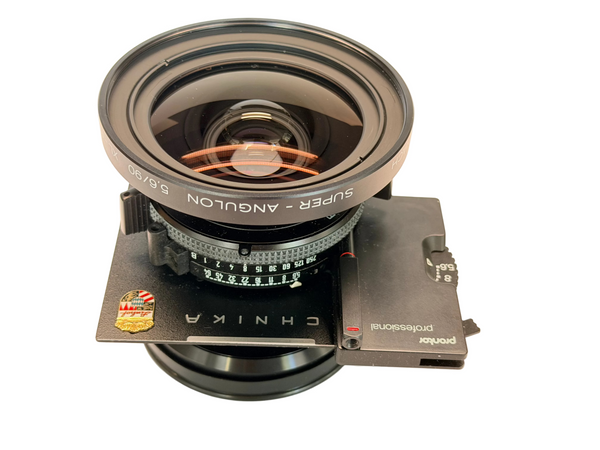 Schneider-Kreuznach 90mm f5.6 Super-Angulon XL - 110 Multicoating in Prontor Professional 01S shutter