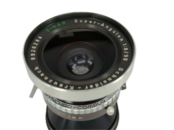 Schneider 90mm f8 Super-Angulon in Synchro-Compur shutter - Serviced August 2026
