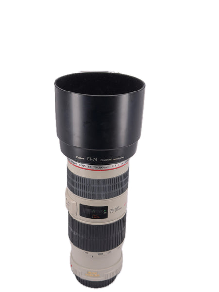 Canon EF 70-200mm f4 L IS USM with hood ET-74