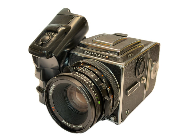 Hasselblad 503CW Chrome (10243) with E12 film back (30244) and Winder CW (44105)