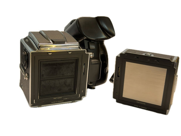 Hasselblad 503CW Chrome (10243) with E12 film back (30244) and Winder CW (44105)