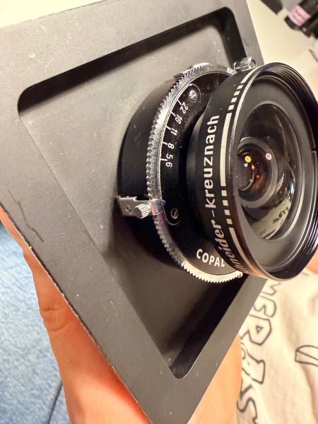 Schneider 47mm f5.6 Digitar in Copal Press shutter