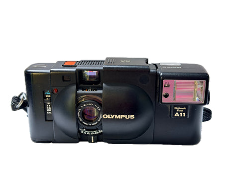 Olympus XA with A11 flash - serviced October 2026