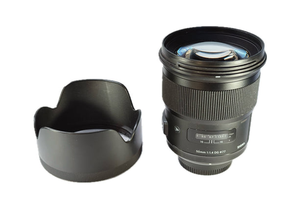 Sigma 50mm f1.4 DG ART with hood - for Nikon