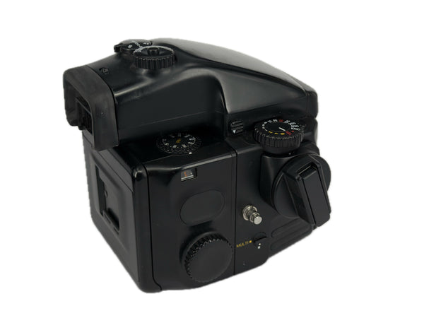 Mamiya 645 Pro TL with AE Prism Finder and film back - test shot May 2026