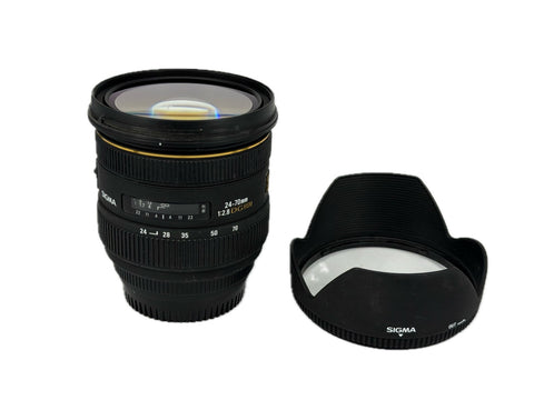 Sigma 24-70mm f2.8 EX DG Macro with hood - For Canon