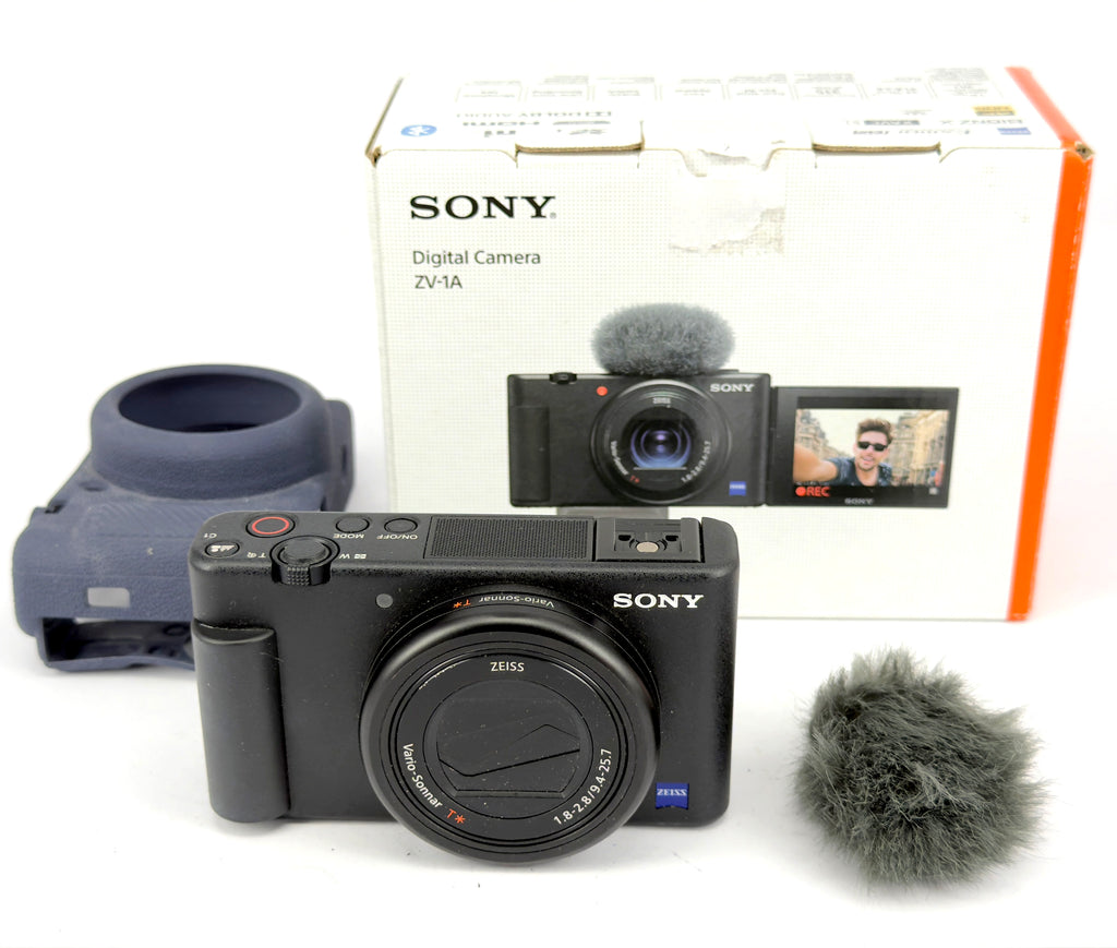 Sony ZV-1A with Microphone and neoprene case