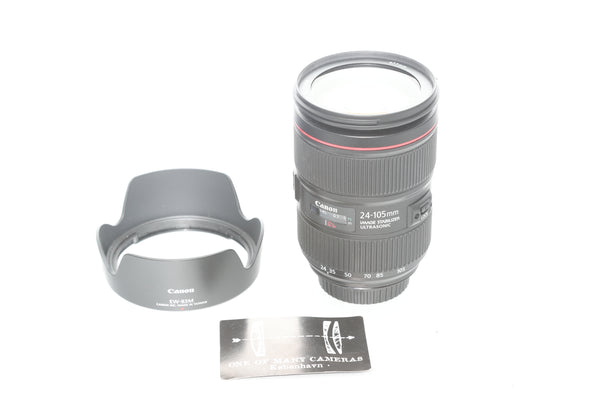 Canon EF 24-105mm f4 L IS II USM with hood EW-83M