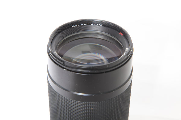 Contax 645 210mm f4 Zeiss Sonnar with hood BG-74