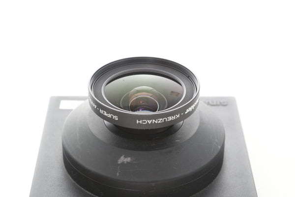 Schneider 90mm f8 Super-Angulon on Sinar board