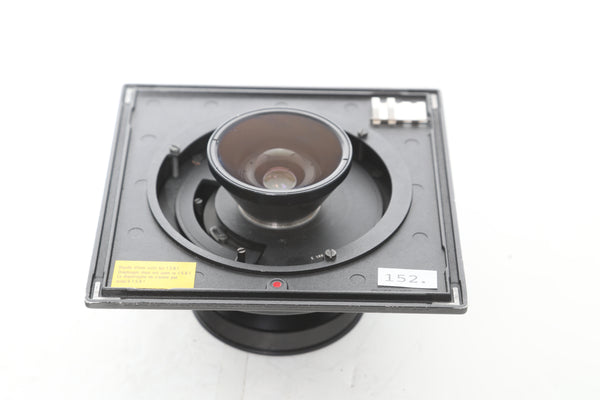 Schneider 90mm f8 Super-Angulon on Sinar board