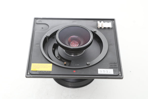 Schneider 90mm f8 Super-Angulon on Sinar board