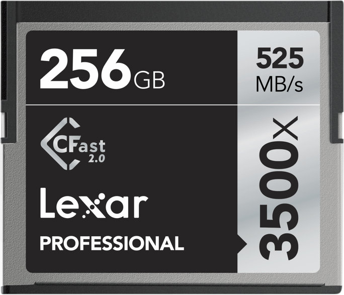 Lexar Pro 3500X Cfast 2.0 (VPG-130) R525/W445 256GB
