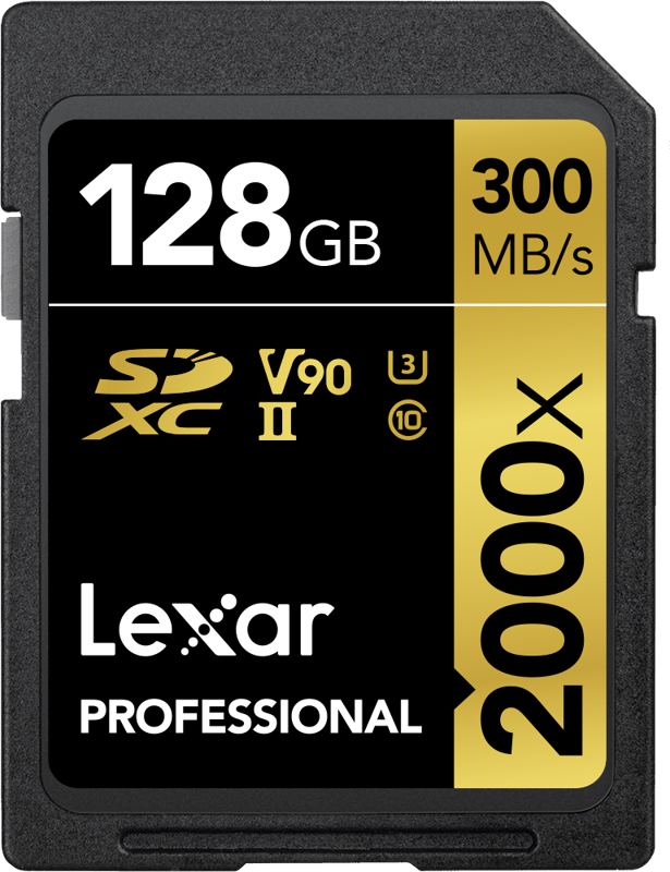 Lexar Pro 2000X SDHC/SDXC UHS-II U3(V90) R300/W260 128GB