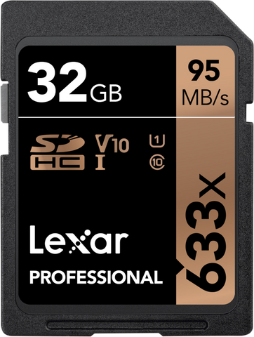 LEXAR 32GB 633X PROF. SDXC UHS-1