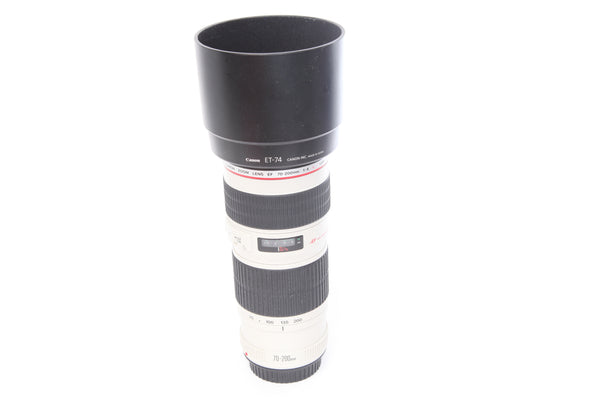 Canon EF 70-200mm f4 L USM with hood ET-74