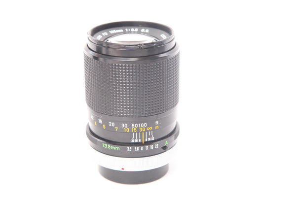 Canon FD 135mm f3.5 S.C. with hood BT-55