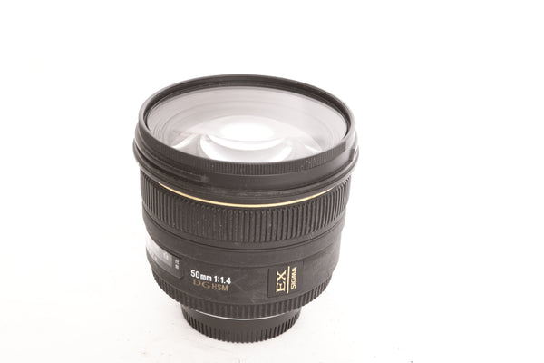 Sigma 50mm f1.4 DG HSM Ex with hood  - Nikon mount