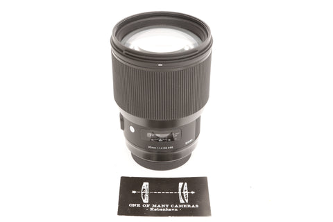 Sigma Art 85mm F1.4 HSM DG Lens - For Canon